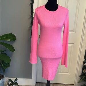 GB Girls Pink Ribbed Dress